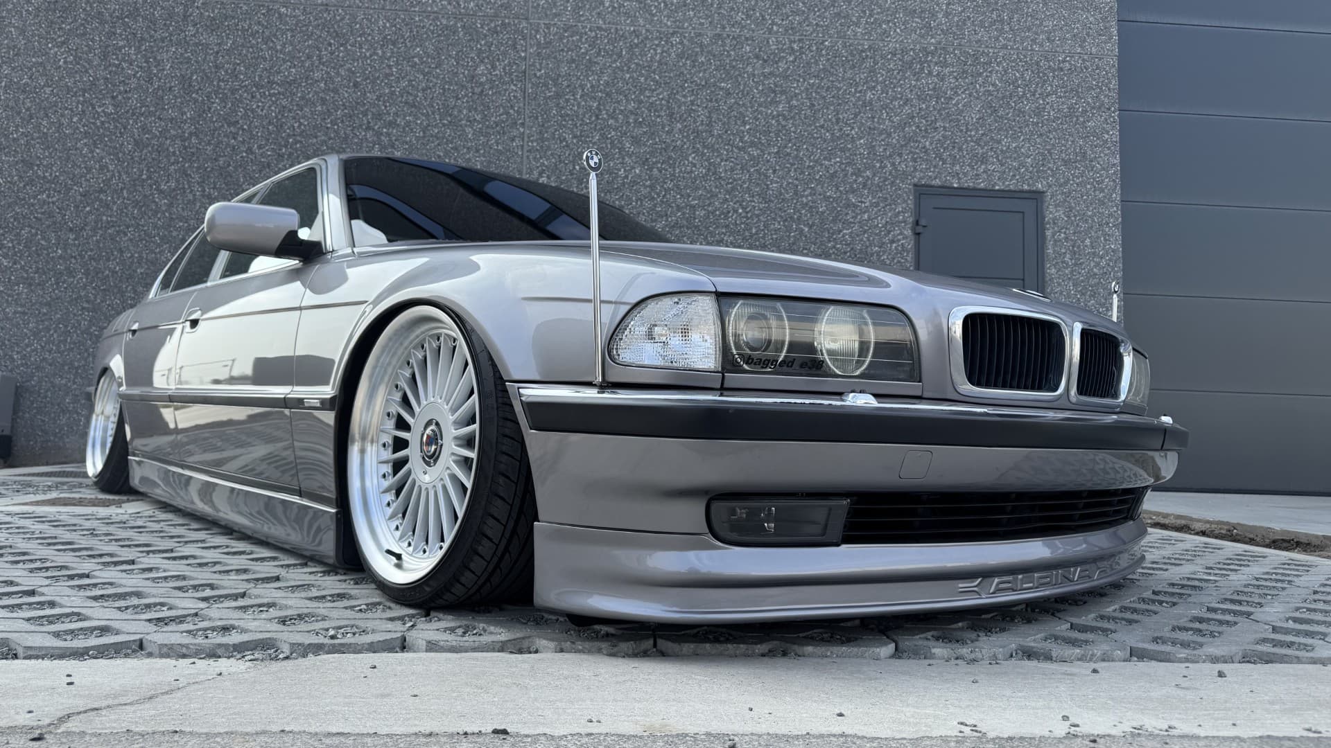 Luxury car being detailed